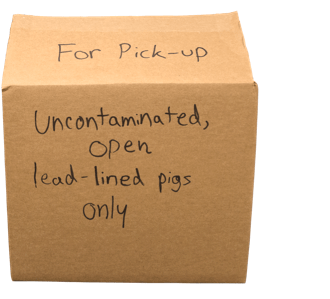 Image of a box filled with lead pigs